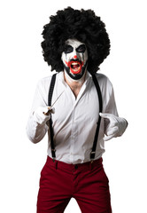 Killer clown with knife