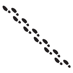 Footprint icon. Flat design. Abstract concept. Vector illustration.