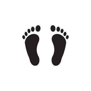 Footprint icon. Flat design. Abstract concept. Vector illustration.
