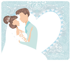 wedding couple - Stylish invitation card