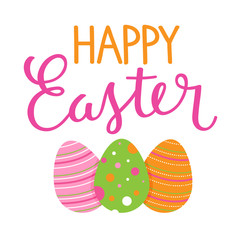 HAPPY EASTER hand lettering card