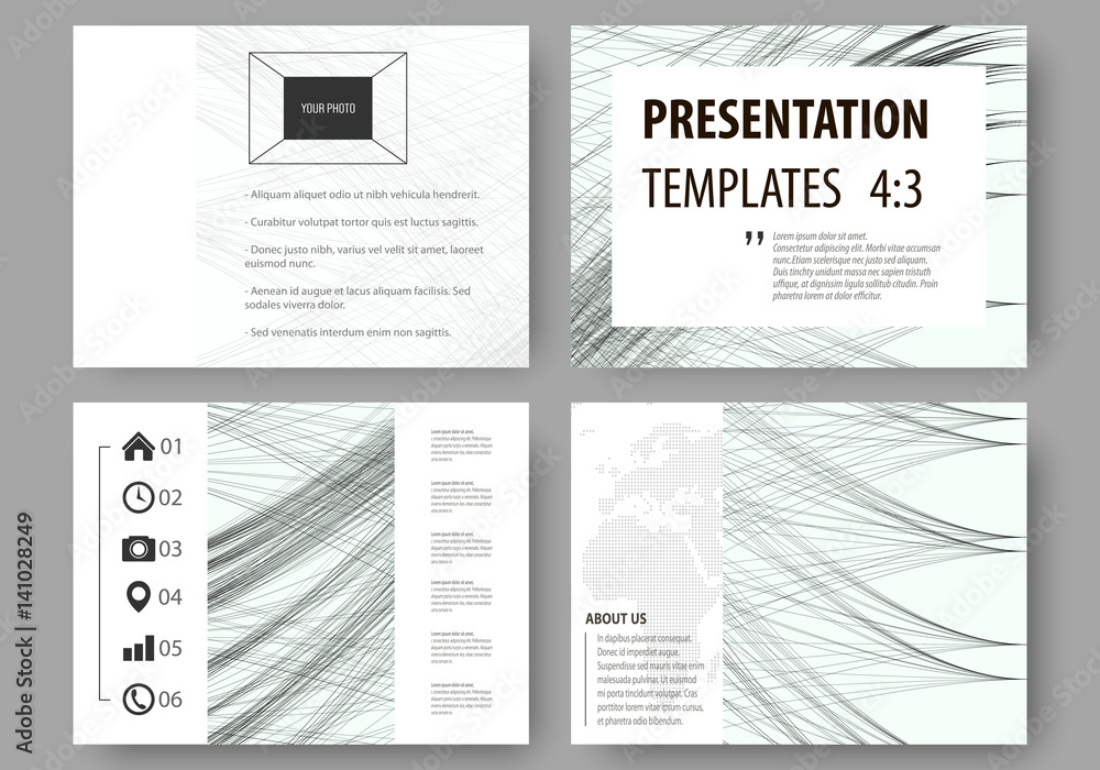 Poster set of business templates for presentation slides. easy editable layouts, vector illustration. abstr