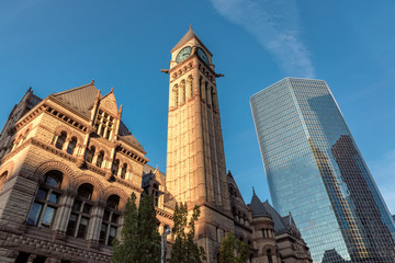 Fototapeta na wymiar Toronto Old City Hall at sunset, Canada.