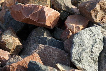 Crushed stone close up