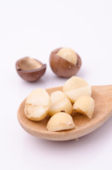 macadamia nuts in a spoon