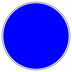 shas0 SignHealthAndSafety shas - German / Gebotszeichen: leer - Sicherheitszeichen - english / mandatory action sign: blank mandatory action sign - isolated on white background - xxl g5110