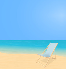 Beach landscape with deck chair