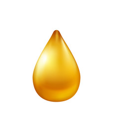 Oil Drop Isolated on White Background