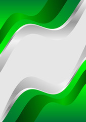 Rgreen and gray background design a flyer brochure vertical vector