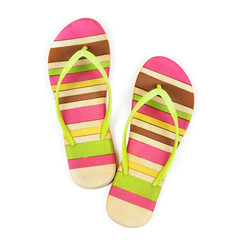 Flip flops isolated on white background