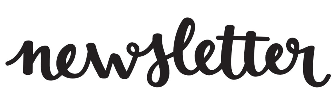NEWSLETTER hand lettering icon
