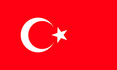 Flag of Turkey. Accurate dimensions, element proportions and colors