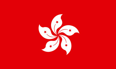 Hongkong Flag, official colors and proportion correctly