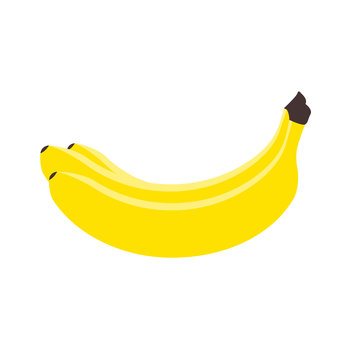 Banana fruit icon. Bananas isolated on white background. Vector illustration.