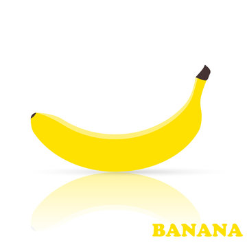 Banana fruit icon. Banana isolated on white background. Vector illustration.