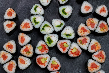  fusion sushi on black stone