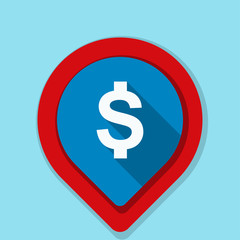 Dollar Bank Navigation Pointer illustration