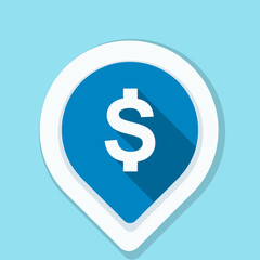 Dollar Bank Navigation Pointer illustration