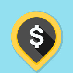 Dollar Bank Navigation Pointer illustration