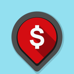 Dollar Bank Navigation Pointer illustration