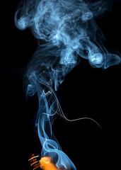 Artistic abstraction flame with smoke, beautiful background