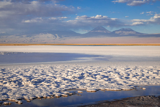Laguna Tebinquinche landscape in San Pedro de Atacama, Chile