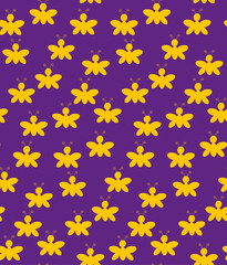 Vector, seamless abstract background with butterflies, cartoon