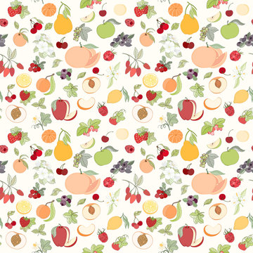 The seamless fruit pattern