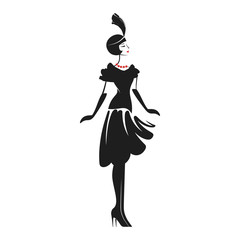 Woman in a dress of the 20's