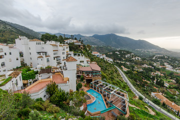 Aerial view on Mijas village in Andalucia,Spain