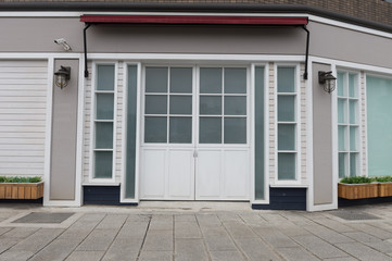 Street, Banner - Sign, Lighting Equipment, Billboard, Advertisement,Large blank billboard on a street wall,  banners with room to add your own text