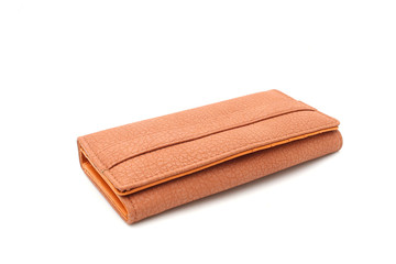 brown purse on isolated