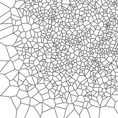 Seamless geometric black and white ornament generated by random cells - 141041018