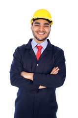 Smiling worker