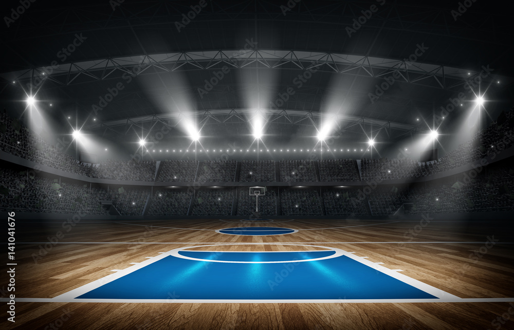 Wall mural Basketball arena,3d rendering