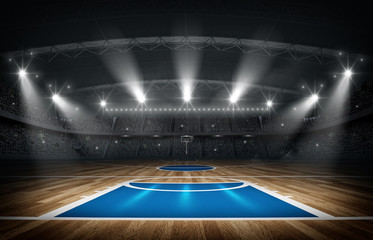 Naklejka premium Basketball arena,3d rendering