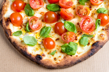 tasty pizza on a the table