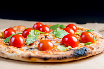 tasty pizza on a the table