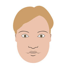 Isolated portrait of a man, Vector illustration