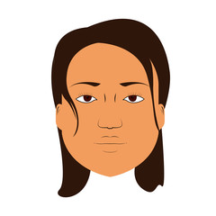 Isolated portrait of a woman, Vector illustration