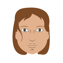 Isolated portrait of a woman, Vector illustration