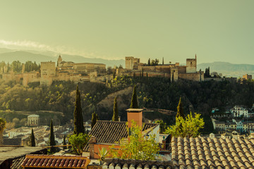  Alhambra palace in Granada,Spain