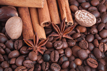 Coffee, cinnamon, anise, nutmeg 