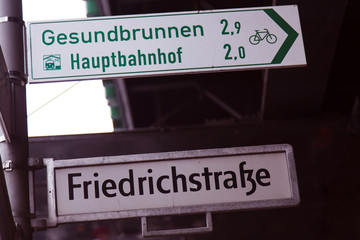 Berlin Friedrichstrasse Street Sign