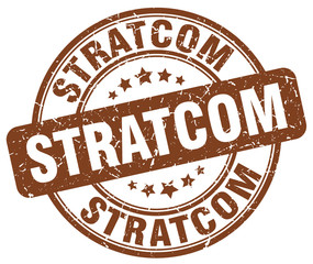 stratcom brown grunge stamp