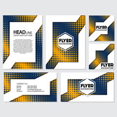 halftone Flyer style background Design Template