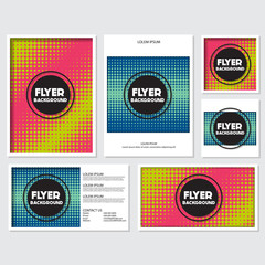 Fototapeta premium halftone Flyer style background Design Template