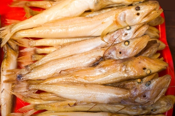 Smoked fish Baikal golomyanka (Comephorus baikalensis) - Baikal endemic, viviparous fish