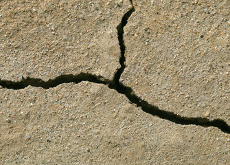 Cracked earth close-up