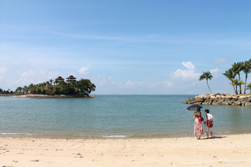 Couple On Beach, Sentosa Island, Singapore